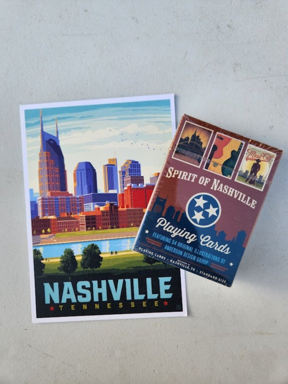 NEW Spirit of Nashville Tennessee Playing Cards TN Souvenir Postcard Music City